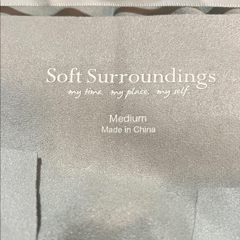 Soft Surroundings Sage Green Velvet Embellished Long Sleeve Dress Medium NWT - Picture 11 of 12